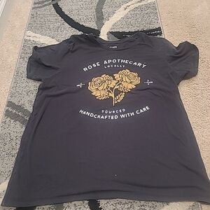 Schitts Creek Rose Apothecary Graphic Print Tee Dark Grey Size XXL Cotton